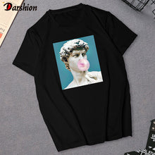 Load image into Gallery viewer, Harajuku Women&#39;s T-Shirt David Michelangelo Statue Print Tees Top Summer Rock Music Pop Star T-shirt Unisex Hip Hop Black TShirt