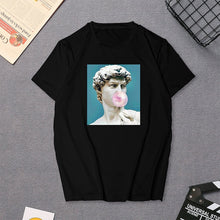 Load image into Gallery viewer, Harajuku Women&#39;s T-Shirt David Michelangelo Statue Print Tees Top Summer Rock Music Pop Star T-shirt Unisex Hip Hop Black TShirt