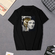 Load image into Gallery viewer, Harajuku Women&#39;s T-Shirt David Michelangelo Statue Print Tees Top Summer Rock Music Pop Star T-shirt Unisex Hip Hop Black TShirt