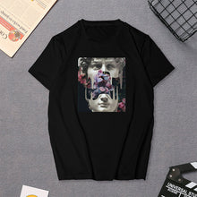 Load image into Gallery viewer, Harajuku Women&#39;s T-Shirt David Michelangelo Statue Print Tees Top Summer Rock Music Pop Star T-shirt Unisex Hip Hop Black TShirt