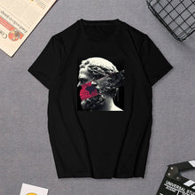 Load image into Gallery viewer, Harajuku Women&#39;s T-Shirt David Michelangelo Statue Print Tees Top Summer Rock Music Pop Star T-shirt Unisex Hip Hop Black TShirt