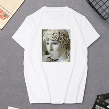 Load image into Gallery viewer, Harajuku Women&#39;s T-Shirt David Michelangelo Statue Print Tees Top Summer Rock Music Pop Star T-shirt Unisex Hip Hop Black TShirt