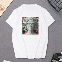 Load image into Gallery viewer, Harajuku Women&#39;s T-Shirt David Michelangelo Statue Print Tees Top Summer Rock Music Pop Star T-shirt Unisex Hip Hop Black TShirt