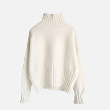 Load image into Gallery viewer, Women&#39;s Turtleneck Sweater Knitted Ribbed Pullover Black White Winter High Elasticity Slim Jumper 2019 Autumn Sweaters Female