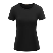 Load image into Gallery viewer, S-3XL T Shirt Women High Quality 2019 Plain Cotton Elastic Basic T-shirt Female Casual Tops Short Sleeve T-shirt Black White New