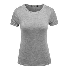 Load image into Gallery viewer, S-3XL T Shirt Women High Quality 2019 Plain Cotton Elastic Basic T-shirt Female Casual Tops Short Sleeve T-shirt Black White New