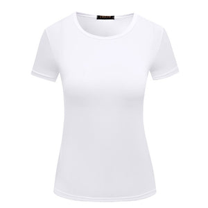 S-3XL T Shirt Women High Quality 2019 Plain Cotton Elastic Basic T-shirt Female Casual Tops Short Sleeve T-shirt Black White New