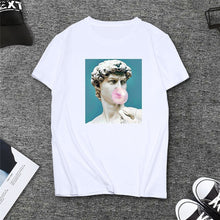 Load image into Gallery viewer, David Michelangelo Statue Print T-shirts Summer New Fashion Carving Faith Art Tops Casual Harajuku Women&#39;s Tshirt