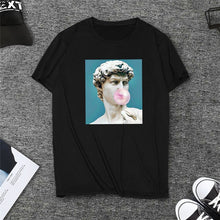 Load image into Gallery viewer, David Michelangelo Statue Print T-shirts Summer New Fashion Carving Faith Art Tops Casual Harajuku Women&#39;s Tshirt