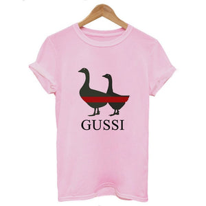 Women Clothes 2019 Two Goose Ga Ga Ga Gothic Vogue T-shirt  Korean Streetwear Harajuku Kawaii Aesthetic Tee Camiseta Mujer