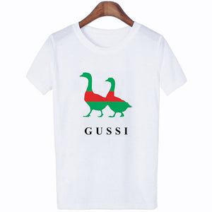 Women Clothes 2019 Two Goose Ga Ga Ga Gothic Vogue T-shirt  Korean Streetwear Harajuku Kawaii Aesthetic Tee Camiseta Mujer