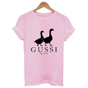 Women Clothes 2019 Two Goose Ga Ga Ga Gothic Vogue T-shirt  Korean Streetwear Harajuku Kawaii Aesthetic Tee Camiseta Mujer