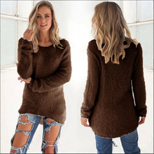 Load image into Gallery viewer, Pullovers Autumn Winter Women&#39;s O-Neck Sweater Female Hedging Loose Pullover Casual Solid Sweaters Wholesale Drop Shipping