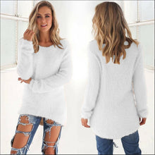 Load image into Gallery viewer, Pullovers Autumn Winter Women&#39;s O-Neck Sweater Female Hedging Loose Pullover Casual Solid Sweaters Wholesale Drop Shipping