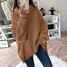 Load image into Gallery viewer, SHUJIN New Turtleneck Women Sweater Autumn Winter Long Sleeve Oversize Jumper 2019 Knitted Loose Fashion Pullover Femme Clothing