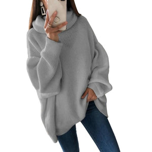 SHUJIN New Turtleneck Women Sweater Autumn Winter Long Sleeve Oversize Jumper 2019 Knitted Loose Fashion Pullover Femme Clothing