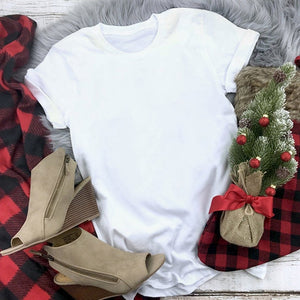 New kawaii reindeer t shirt women fashion Christmas Harajuku Short Sleeve t-shirt White Suitable all seasons Tshirt Tops clothes